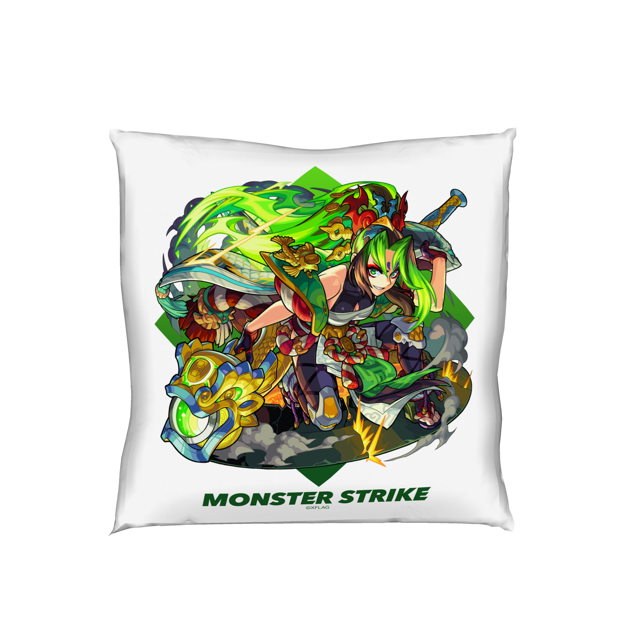 緑色のモンスターキャラクター クッション 緑色のモンスターキャラクター クッション