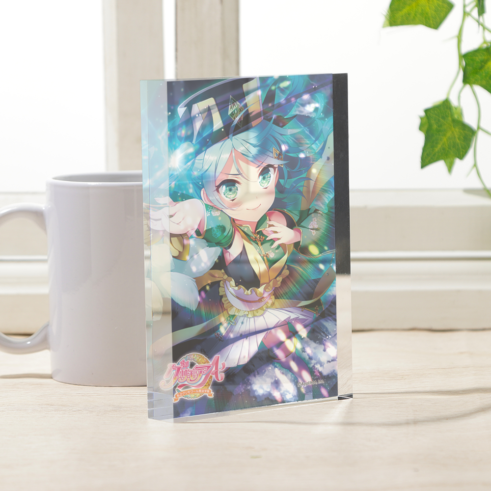 希少レア　 淡絵イロハ 特大アクリルブロックボード　イラストサイン入り 絵守未來 希少レア 淡絵イロハ 特大アクリルブロックボード イラスト